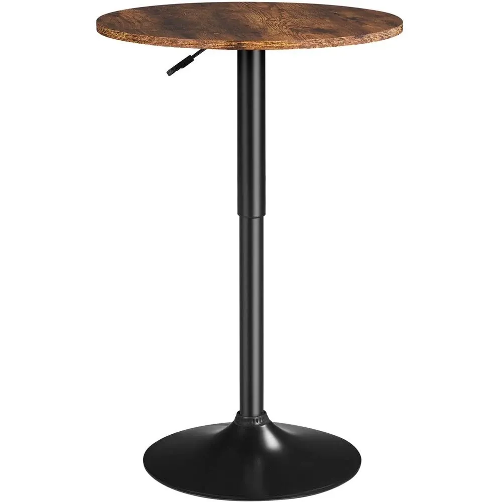 Yaheetech Adjustable Pub Round Table Counter Height Bistro Table w/ 360° Swivel ...