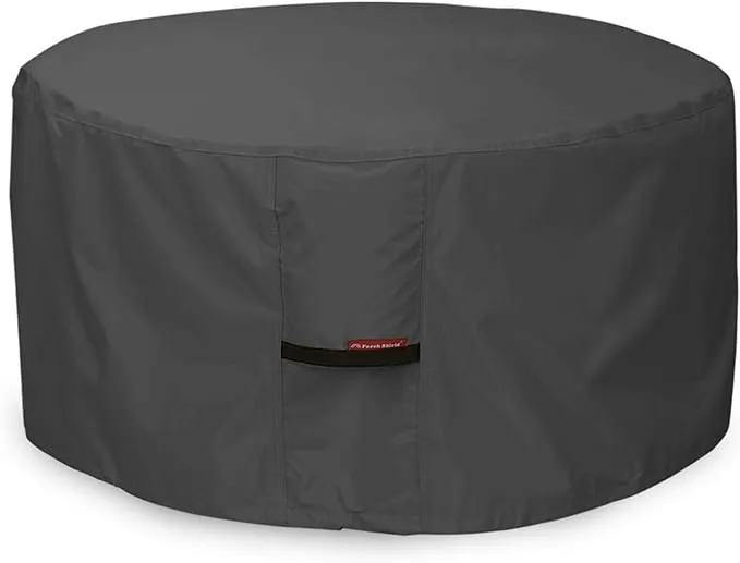 Porch Shield Fire Pit Cover - Waterproof 600D Heavy Duty Round Patio Fire Bowl Cover Black - 40 inch