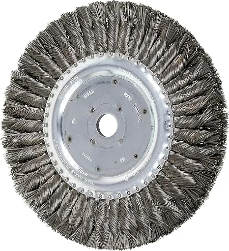 8" Standard Twist Knot Wheel - .014 CS Wire, 3/4" A.H.