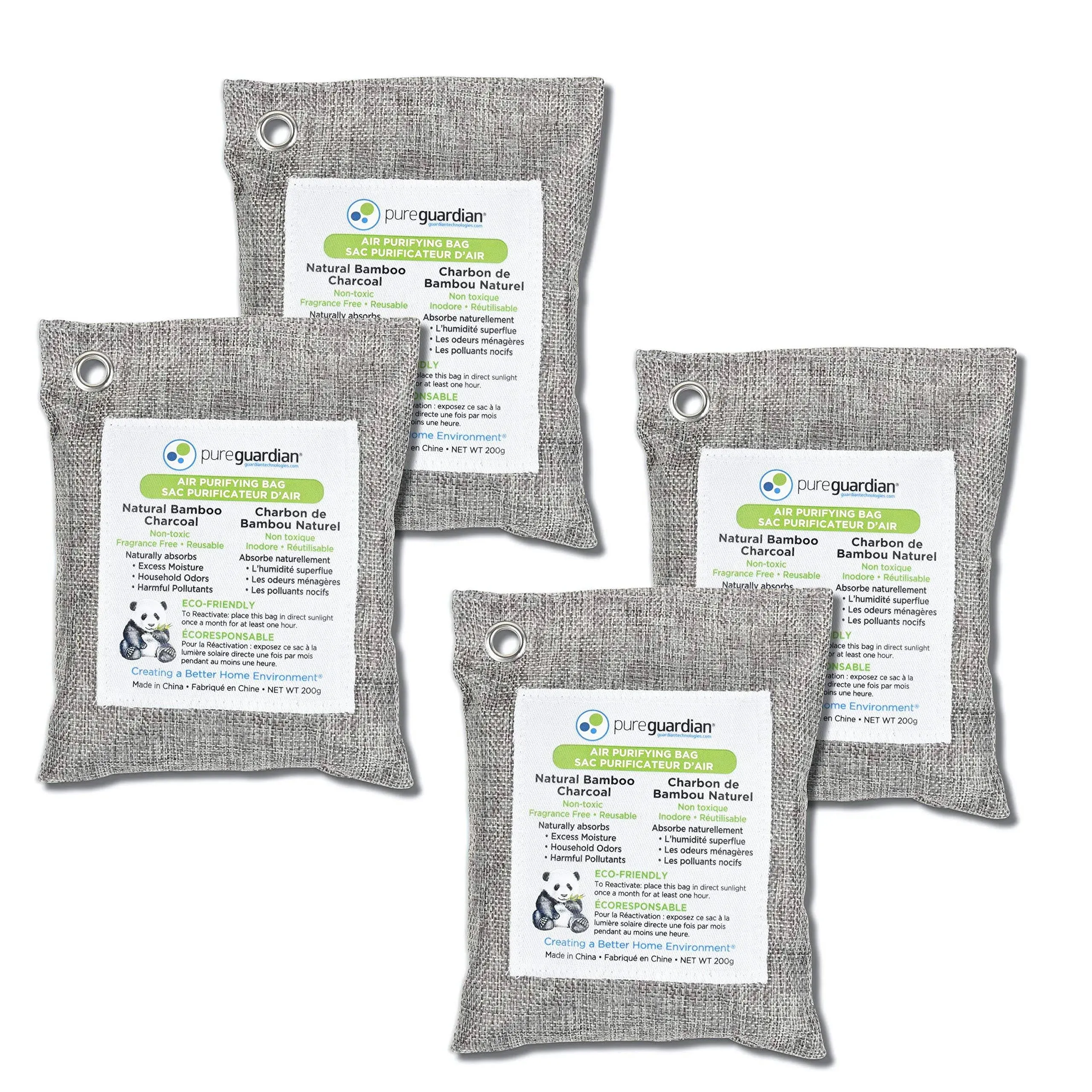 PureGuardian Air Purifier Bamboo Charcoal Bag, Cb2004pk, 4-Pack