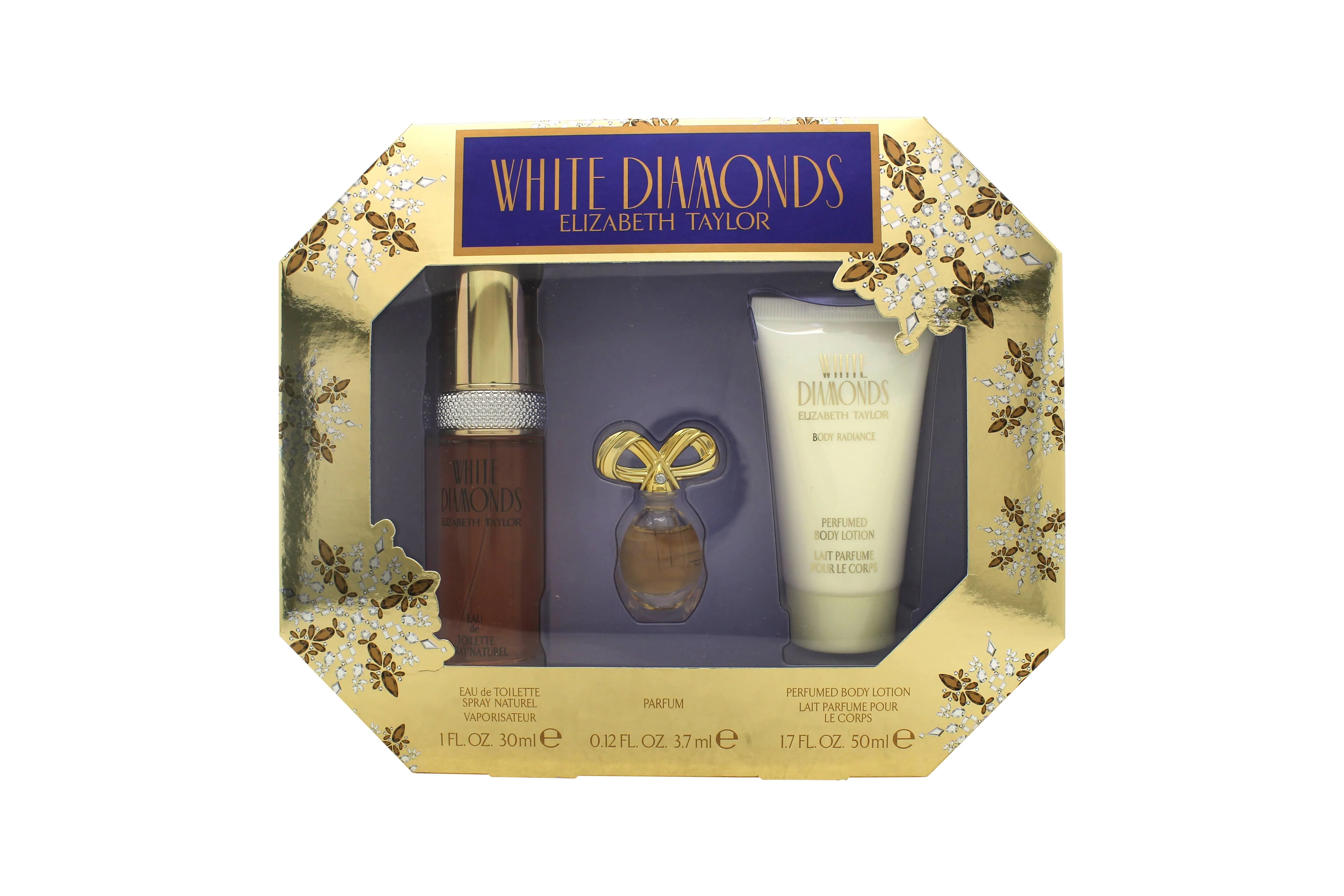 Elizabeth Taylor White Diamonds Eau de Toilette Parfum Spray Body Lotion 3PCS