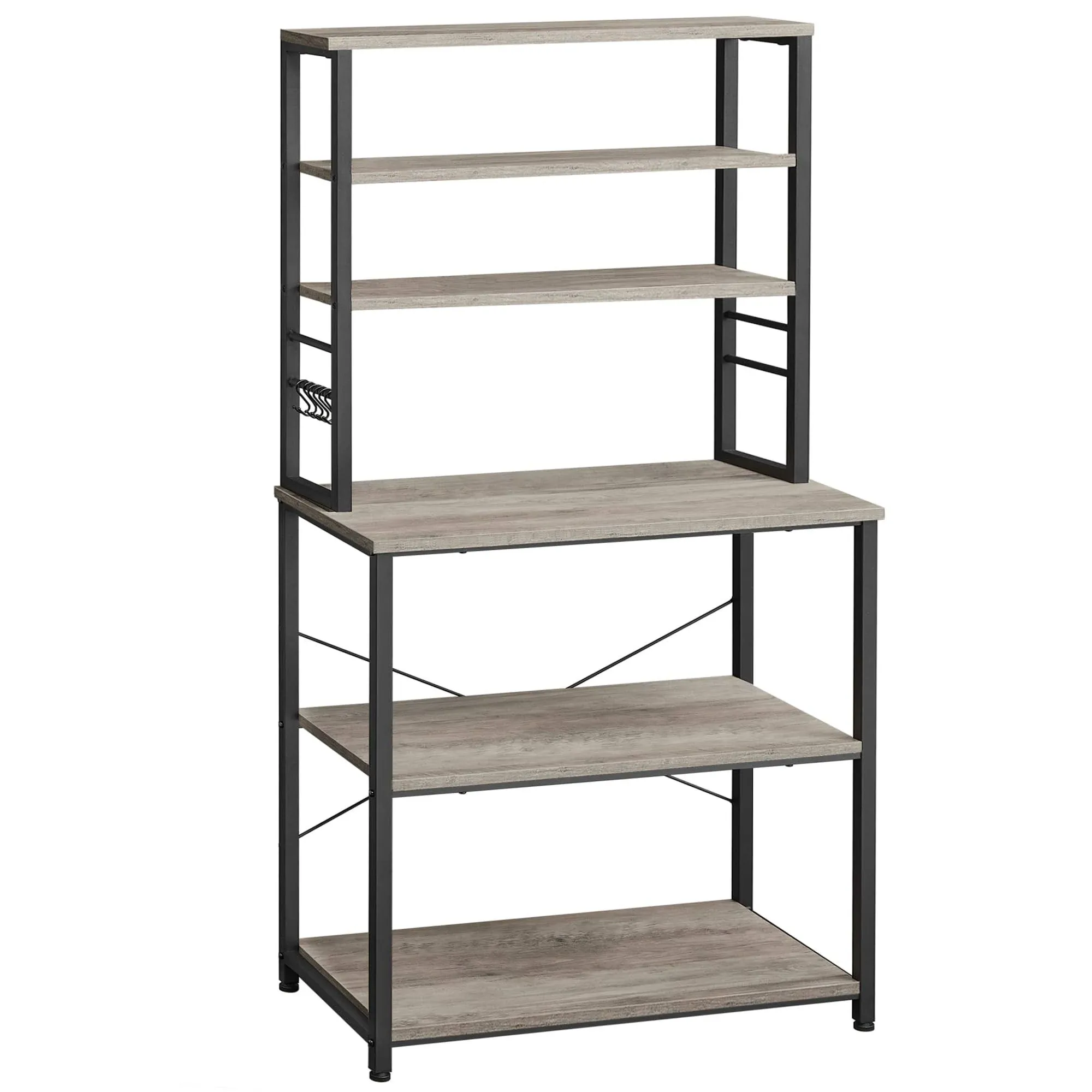 Coffee Bar, Baker’s Rack for Kitchen with Storage, 6-Tier Kitchen Shelves wit...