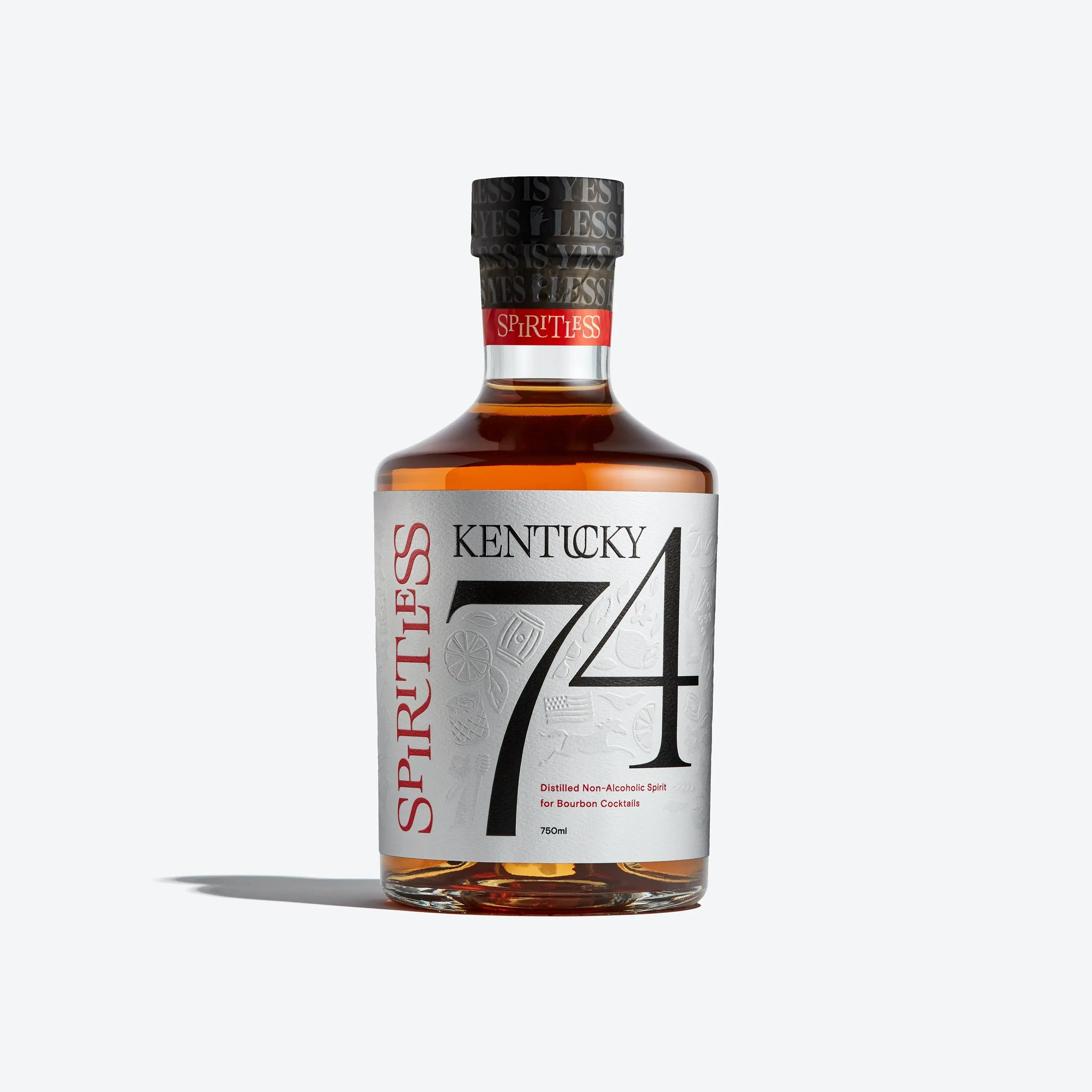 SPIRITLESS Kentucky 74 | Non-Alcoholic Bourbon Whiskey Spirit | Fully Distilled & Award-Winning Mocktail & Cocktail Ingredient | For Halfsies or Fully Spiritless | Non-GMO & Vegan | 700 ml Bottle