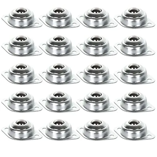 16 Pack 1/2" Roller Ball Transfer Bearings, Carbon Steel Ball Transfer Unit Swivel Ball Caster Roller Transfers, Ball Casters Bearing Universal Rotation Caster for Transmission, Conveyor, Roller Stand