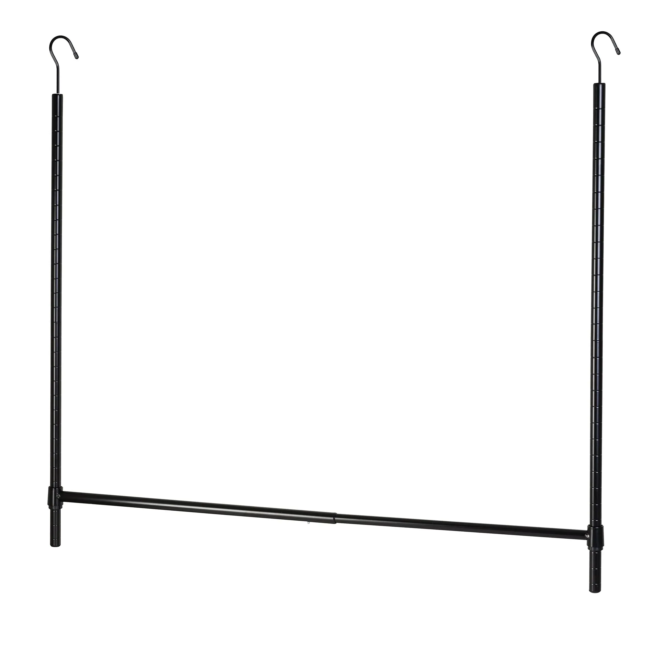 Honey-Can-Do Hanging Closet Rod For Clothes Hanging, Black