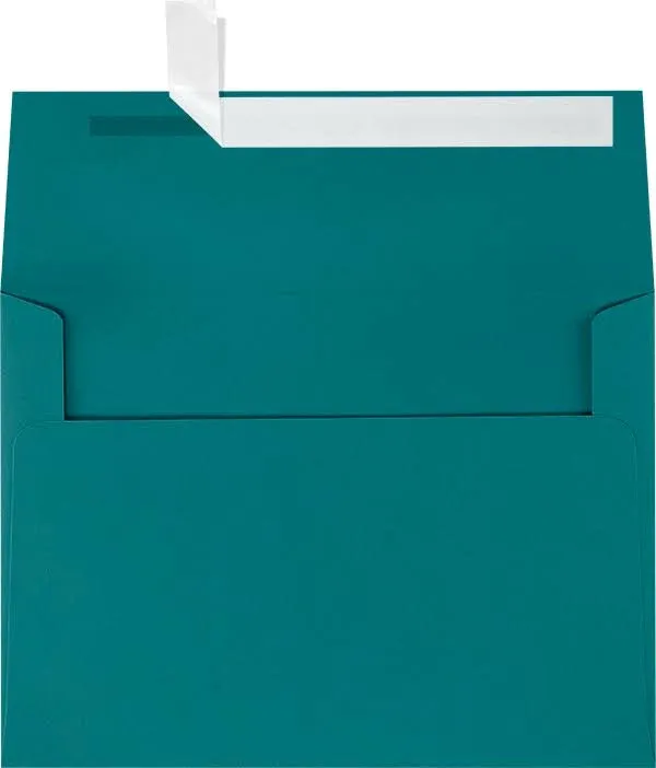 Teal Blue 32lb A7 Invitation Envelopes (5 1/4 x 7 1/4) with Peel &amp; Seal