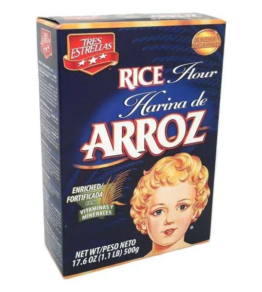 Tres Estrellas Rice Flour - 17.6 oz box