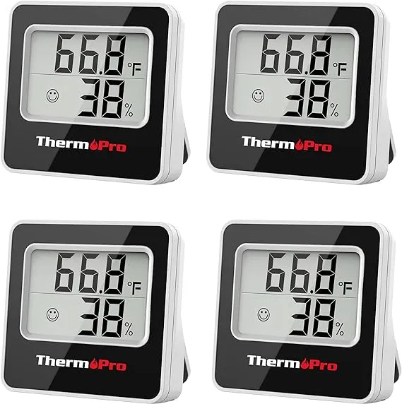 ThermoPro TP157 2 Pack Hygrometer Indoor Thermometer for Home, Room Thermometer Humidity Meter with Temperature Humidity Sensor for Greenhouse Baby Room Office