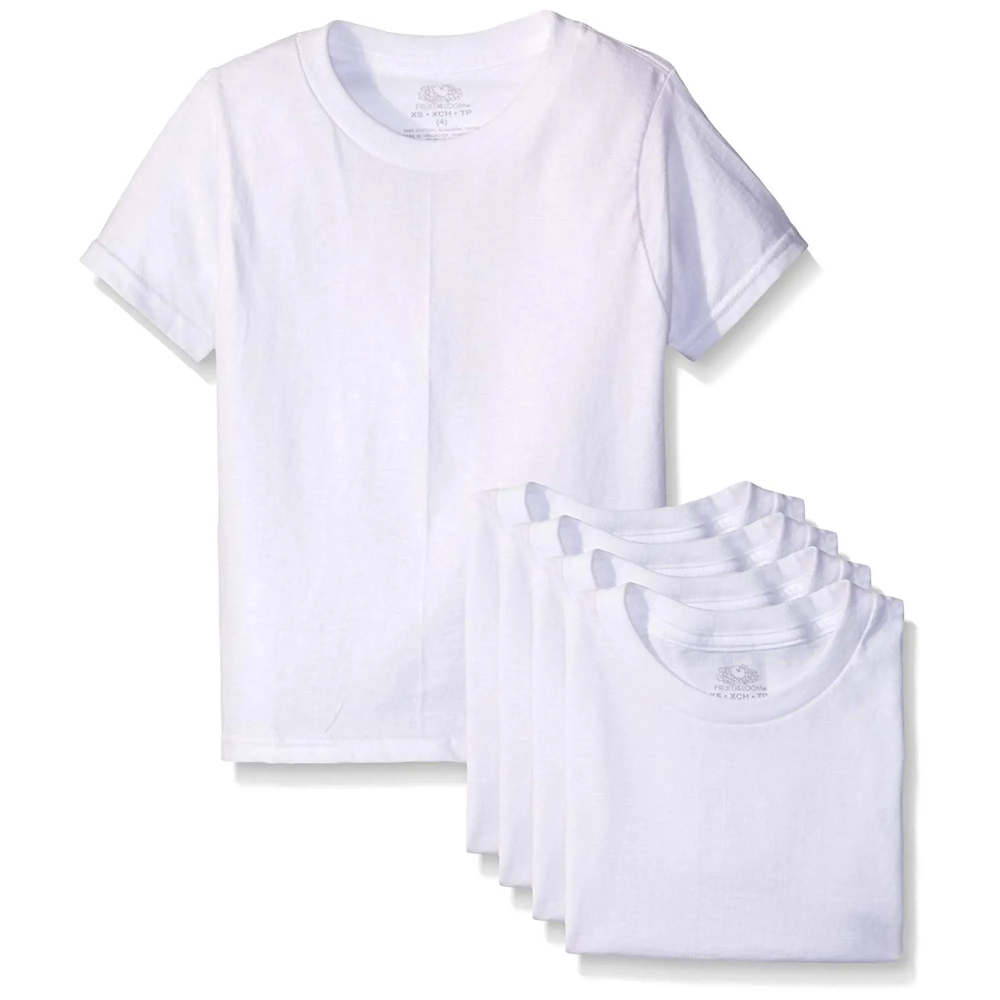 Fruit of the Loom Boys' Cotton White T Shirt