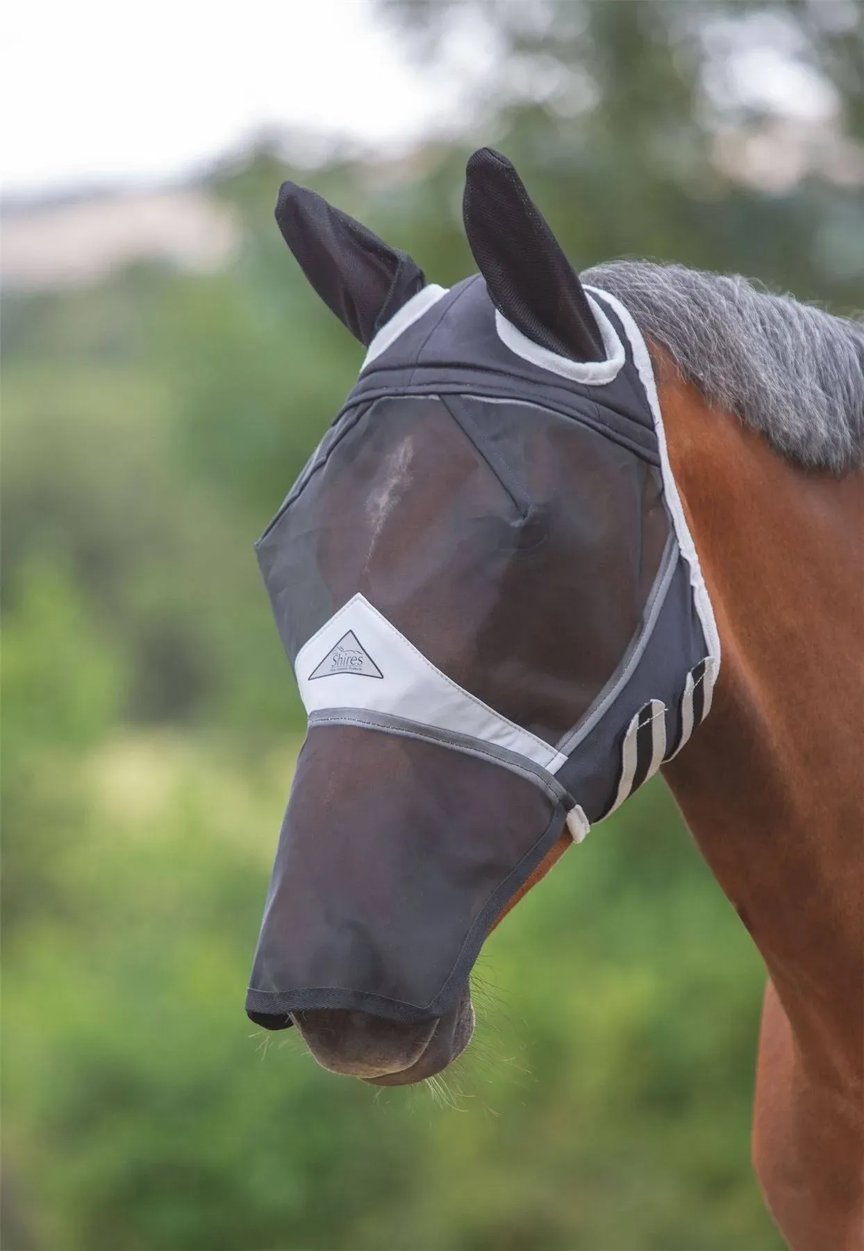 Shires Fine Mesh Fly Mask with Ears & Nose