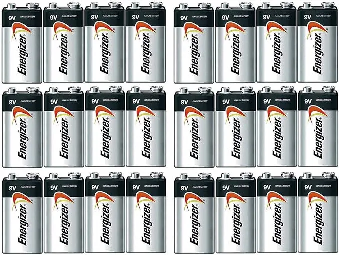 Energizer Max Alkaline 9 Volt, 24 Pack