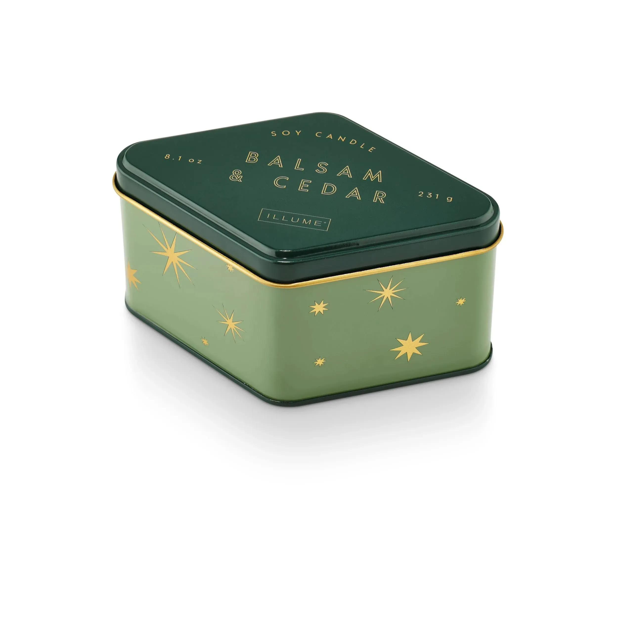 ILLUME Balsam & Cedar Mini Tin Candle, Green