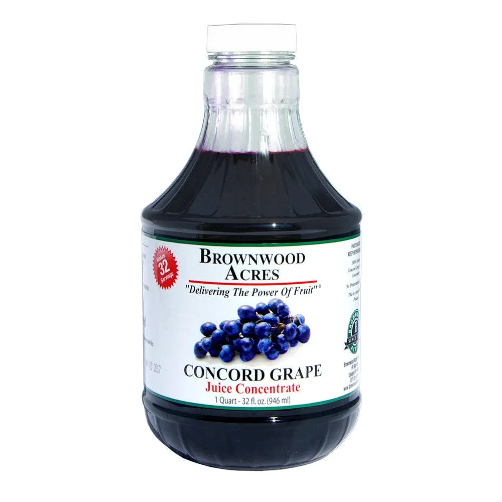 Concord Grape Juice Concentrate &#034;Cold Filled&#034; 1 QUART, 32 Day Supply