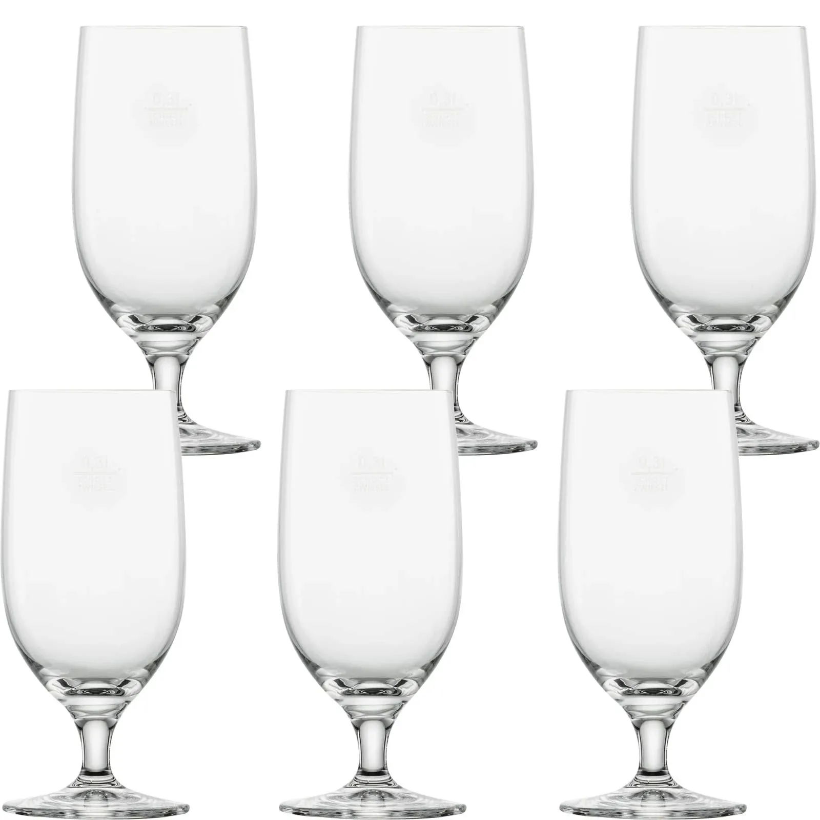 Set of 6 Schott Zwiesel Crystal 13.1 oz Mondial Beer Pilsner Glasses NIB