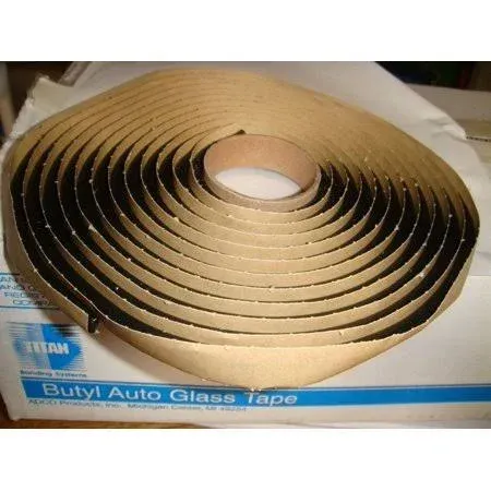 "Marcy ME615S Butyl Tape Auto Glass Solid Seal Roll 15' Roll  1/4 Round  USA"