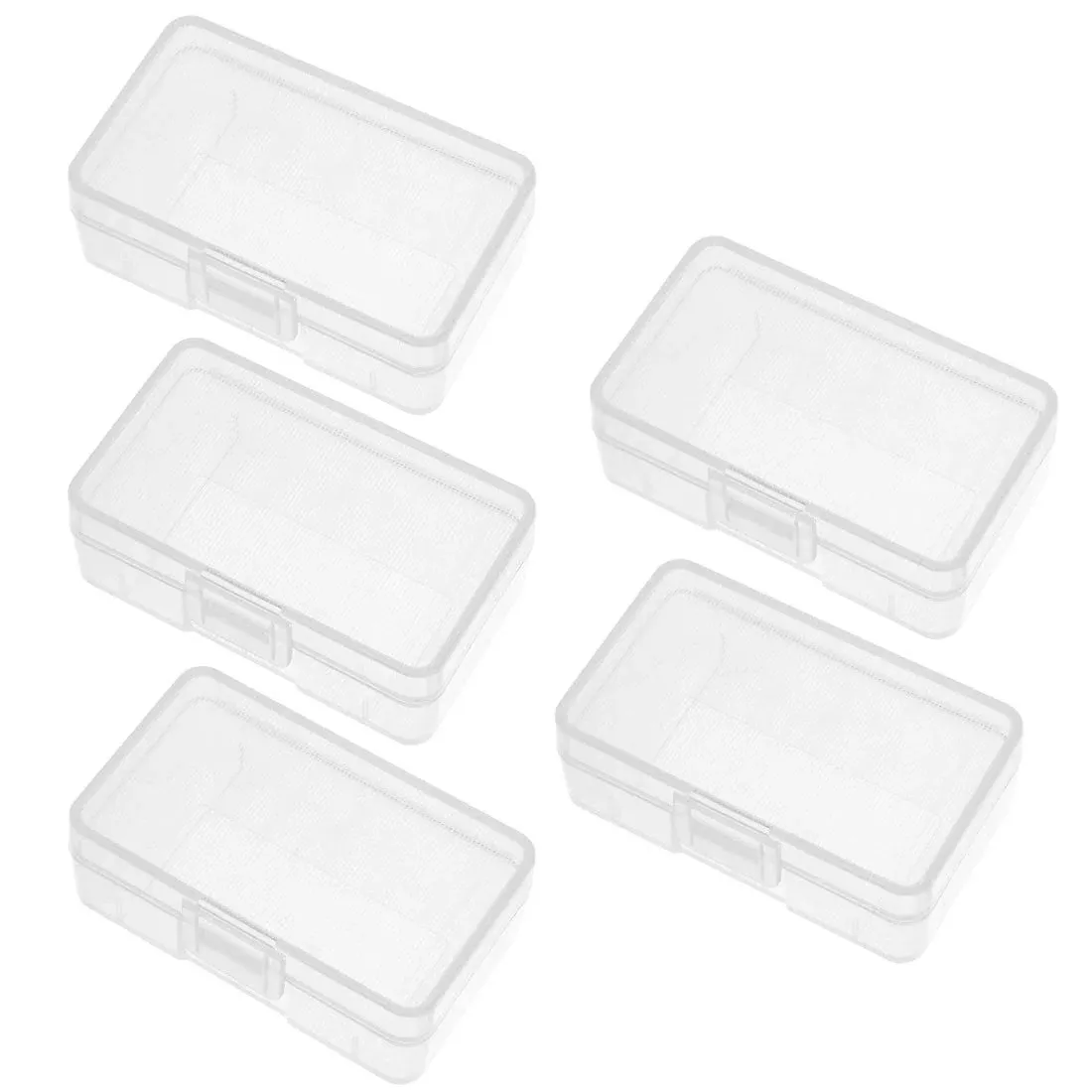 5Pcs Battery Storage Case Holder Transparent For 9V Battery Capacity