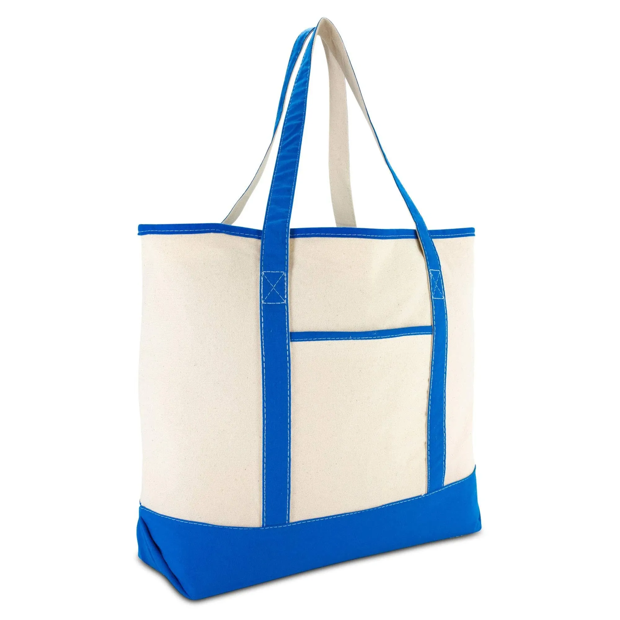 22" Open Top Heavy Duty Deluxe Tote Bag with Outer Pocket