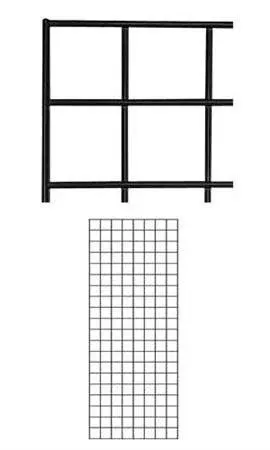 Gridwall Panel 2&#039; x 5&#039; Grid Wall Display Black Panel Steel Powder Coat