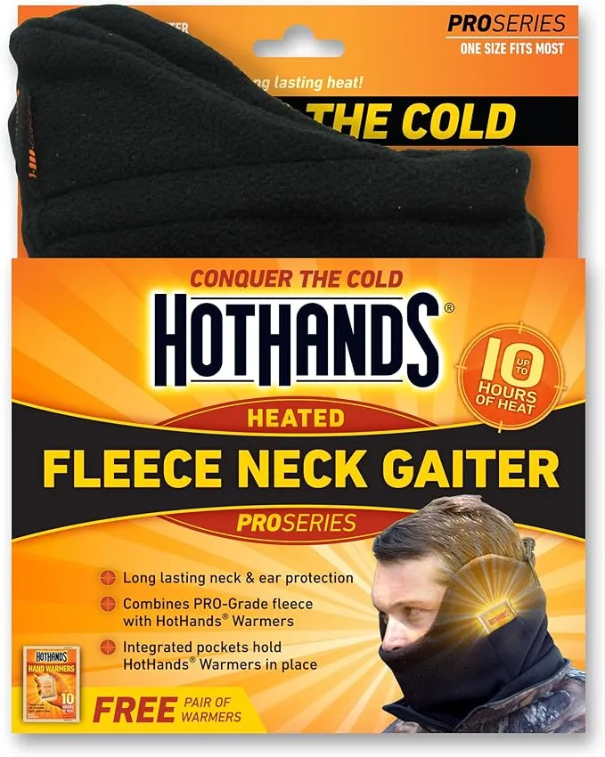 Heated, Fleece Neck, Gaiter, Black