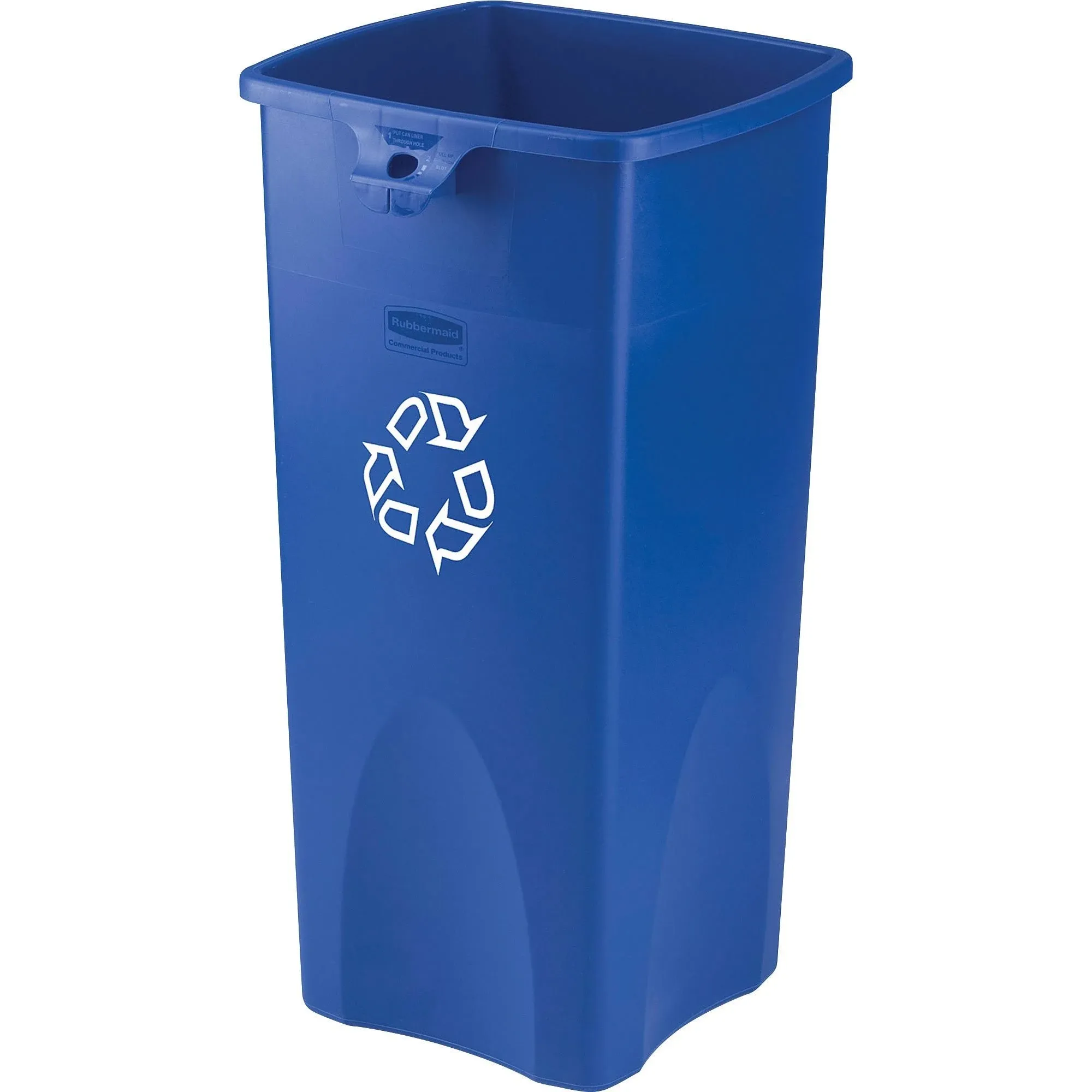 Rubbermaid 3569-73 Untouchable Blue Recycling Trash Container, 23 Gallon, Blue