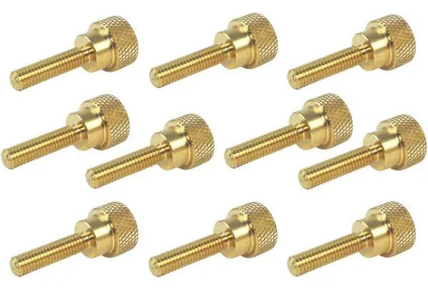 10 Piece Solid Brass Diamond Knurled Thumb Screw Sets