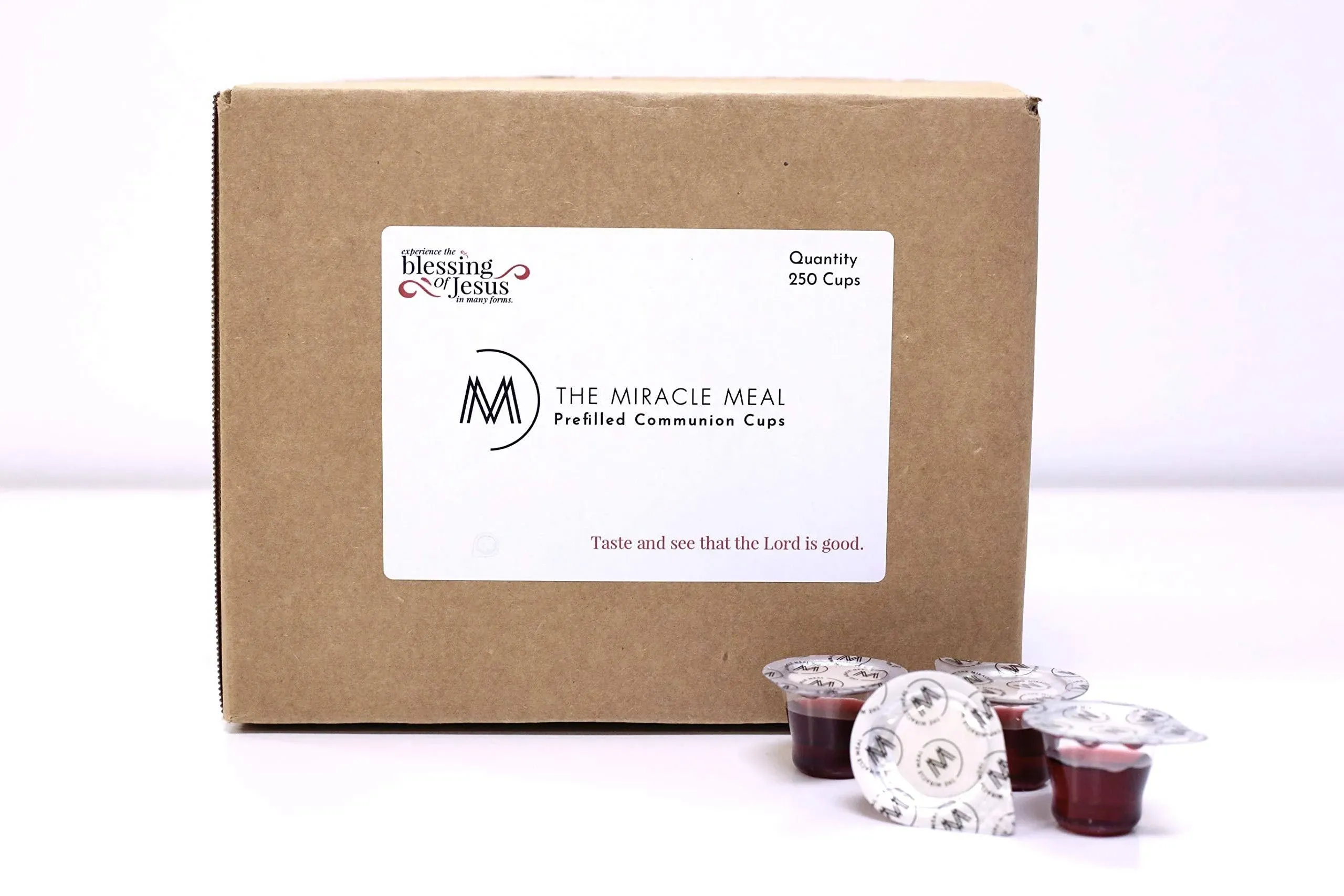 The Miracle Meal Pre-Filled Communion Cups and Wafer Set - Box of 100 - with 100 ...