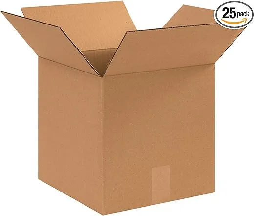 AVIDITI Shipping Boxes Small 12"L x 12"W x 12"H, 25-Pack | Corrugated Cardboard Box for Packing, Moving and Storage