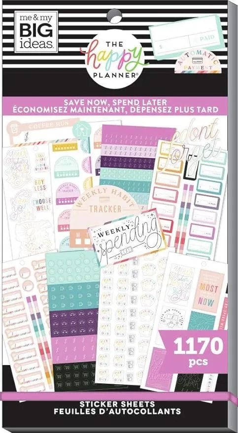 The Happy Planner Save Now Spend Later 30 Sheet Sticker Pad