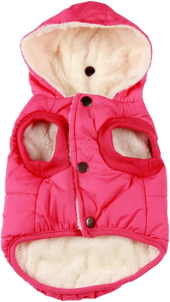 Vecomfy Fleece Lining Extra Warm Dog Hoodie in Winter jacket Large