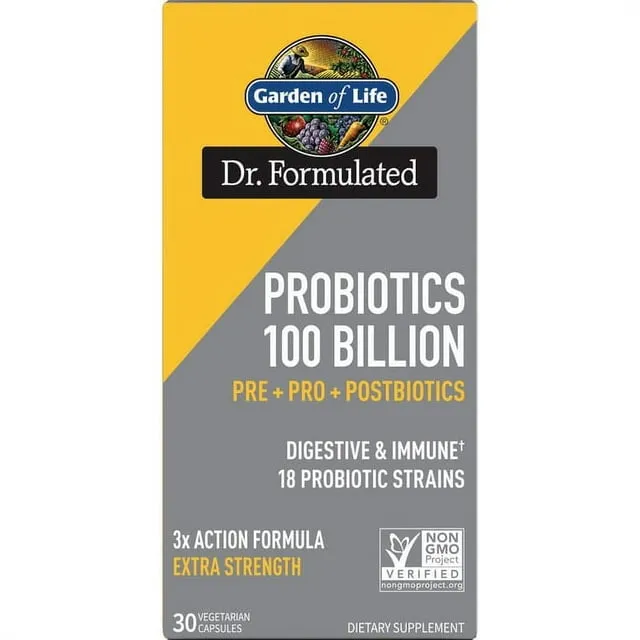 Garden Of Life Dr. Formulated Probiotics, 100 Billion, Vegetarian Capsules - 30 ...