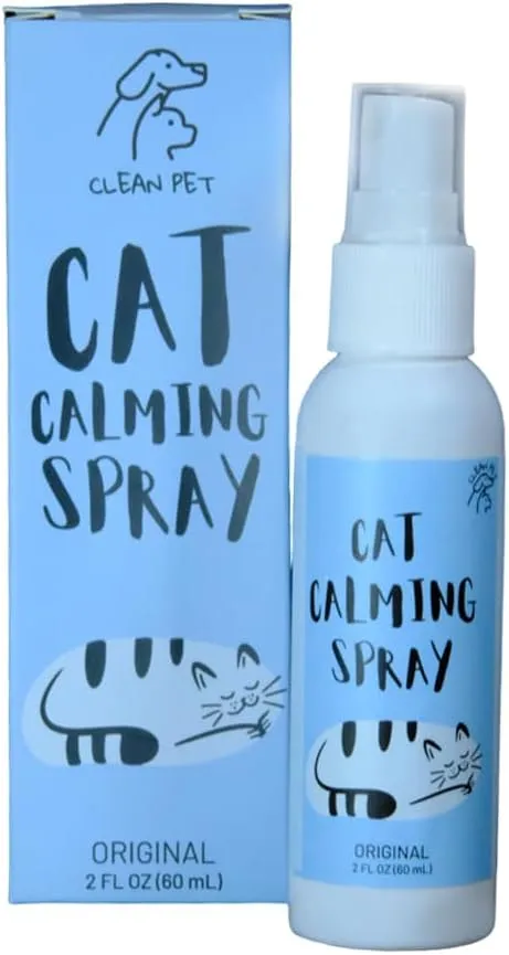 Clean Pet Cat Relaxant Pheromone Spray Cats Kitties - Reduces Stress and Anxiety