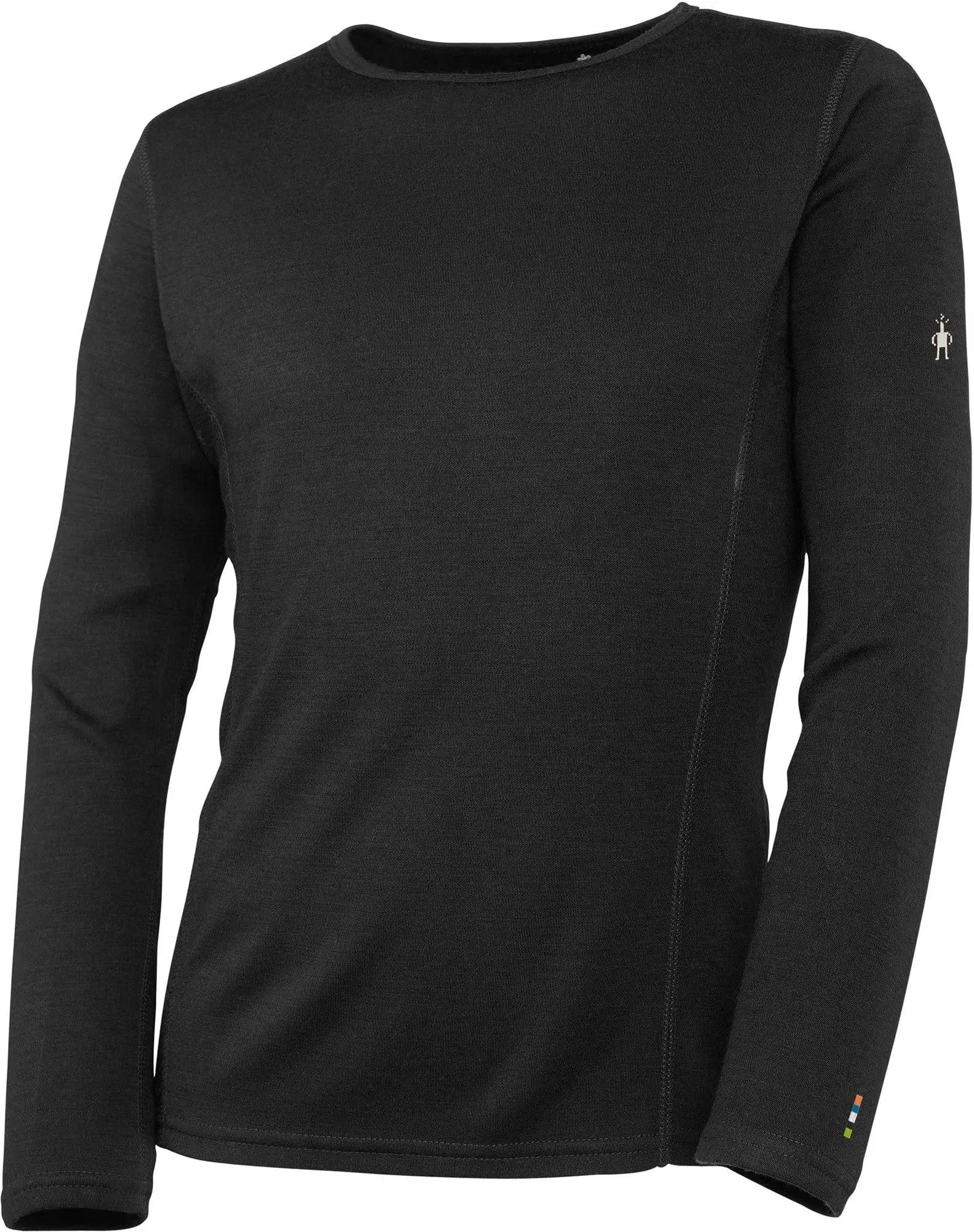 Smartwool Kids' Merino 250 Base Layer Crew, Black, Large