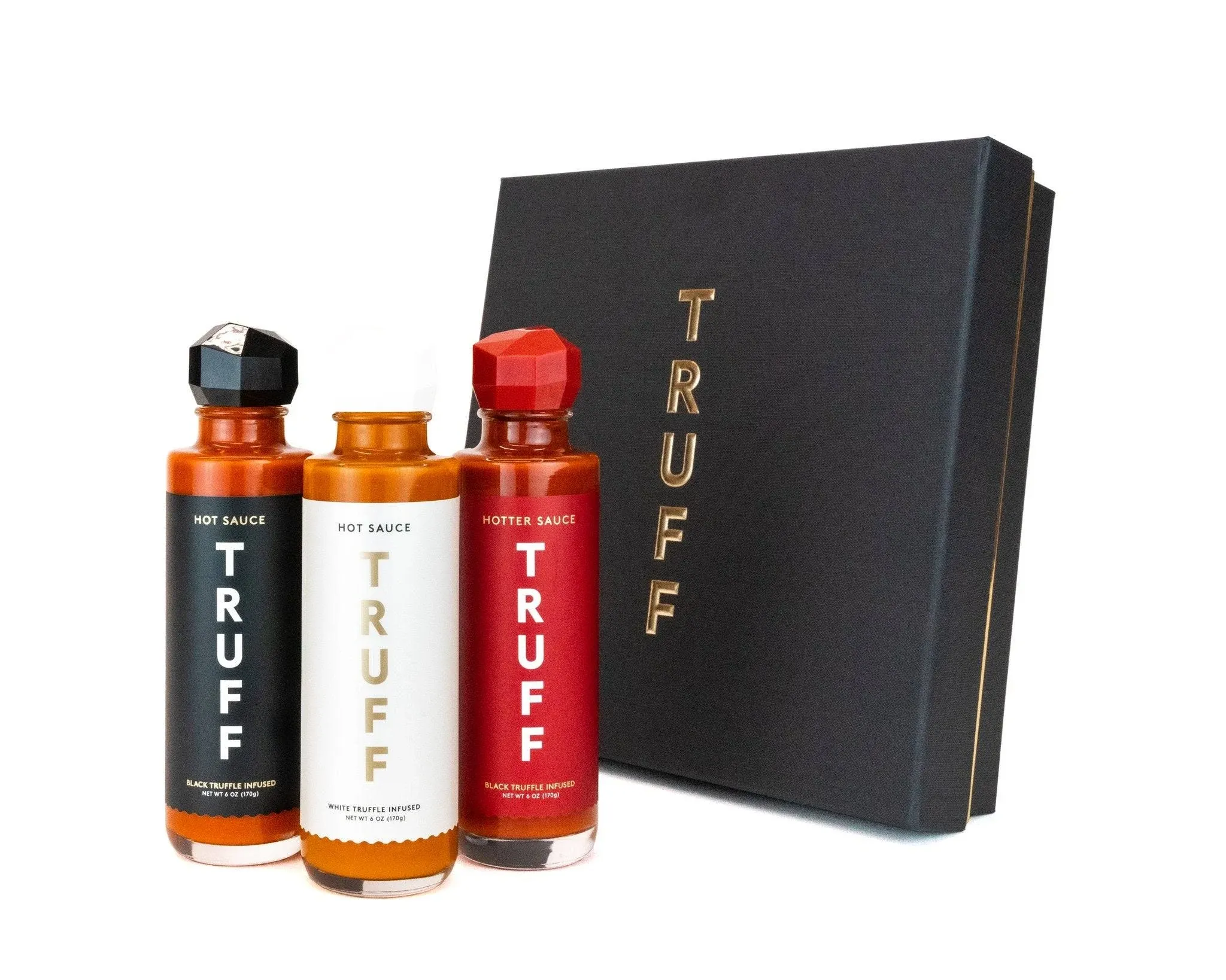 TRUFF Hot Sauce Variety Pack, Gourmet Hot Sauce Set of Original, Hotter and Limited White Edition, Unique Flavor Experiences with Truffle, 3-Bottle Bundle, 3ct 6oz bottles