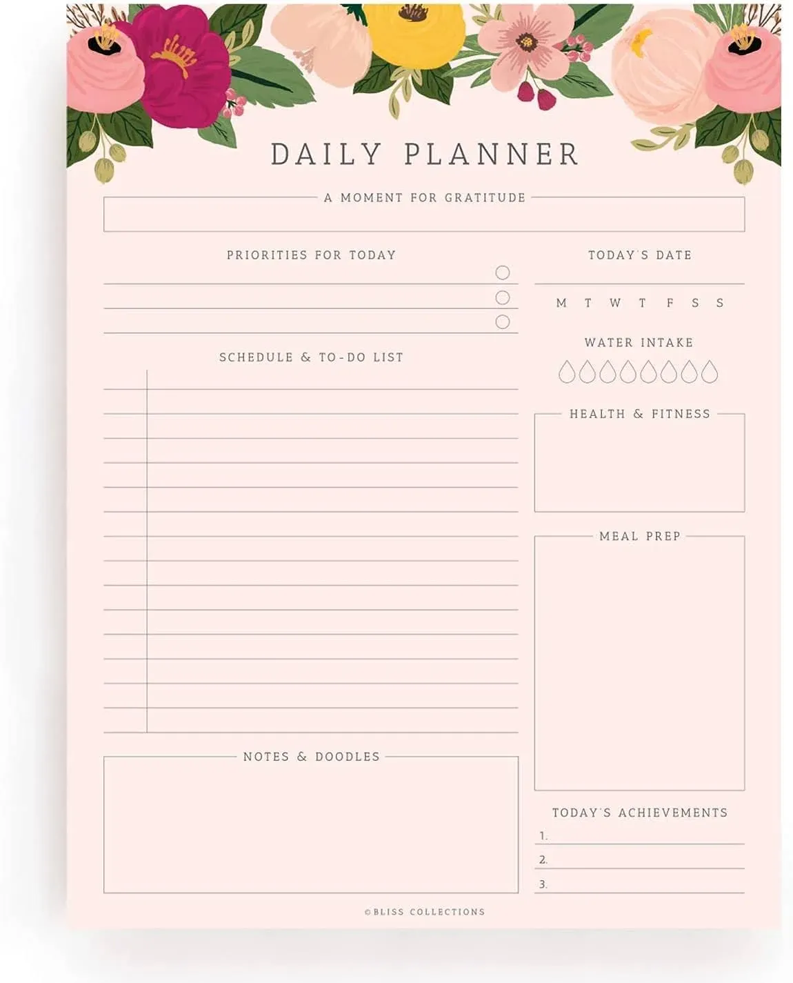 Bliss Collections Daily Planner, Organizer, Scheduler, Productivity Tracker for ...