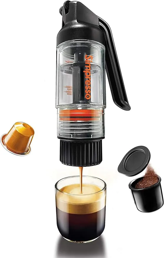 Simpresso Portable Espresso Maker (Premium Travel Package) Accessories Included