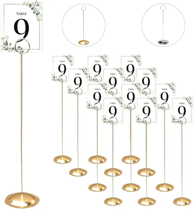 HOHIYA 12 Pcs Table Number Holders Stands