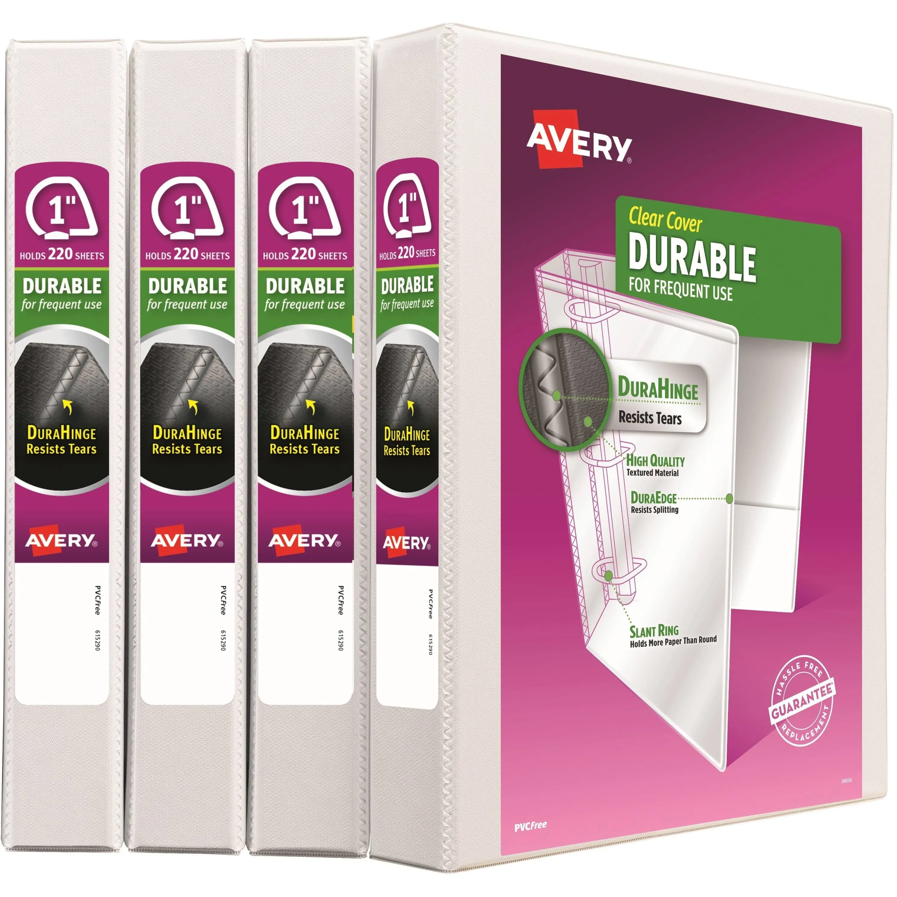 Avery® Durable View 3 Ring Binders, 1.5" Slant Rings, 1 Black Binder (17021) | Avery.com