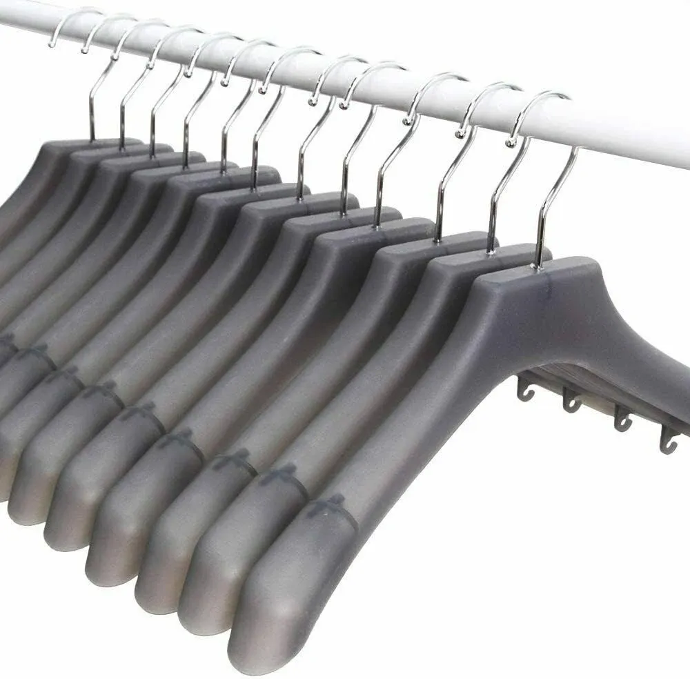 Mr. Siga Plastic Extra Wide Suit Hangers, Pack of 12, Width: 15.5" 39.5cm ...