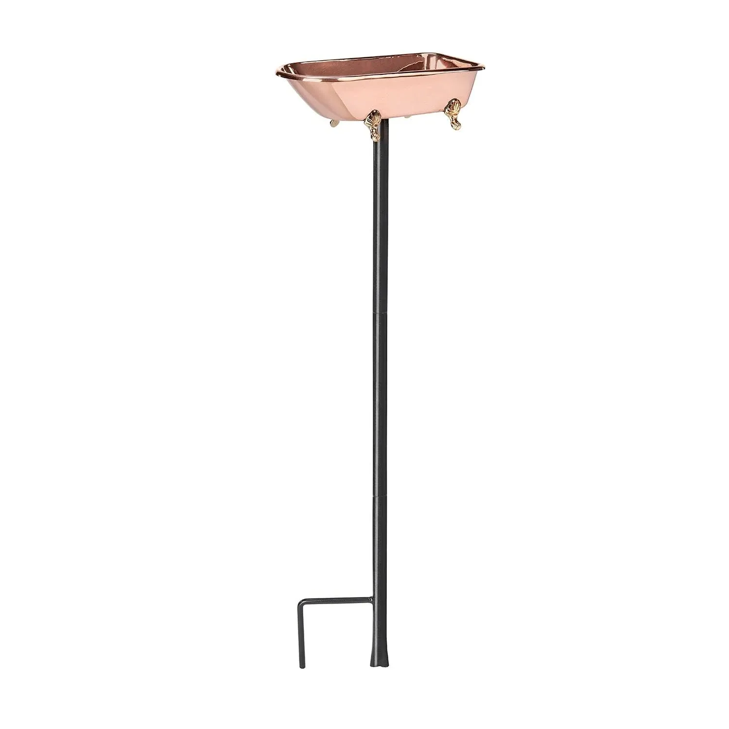 Good Directions Bird Bath Polished Copper 2-Pronged Base Powder-Coated Steel