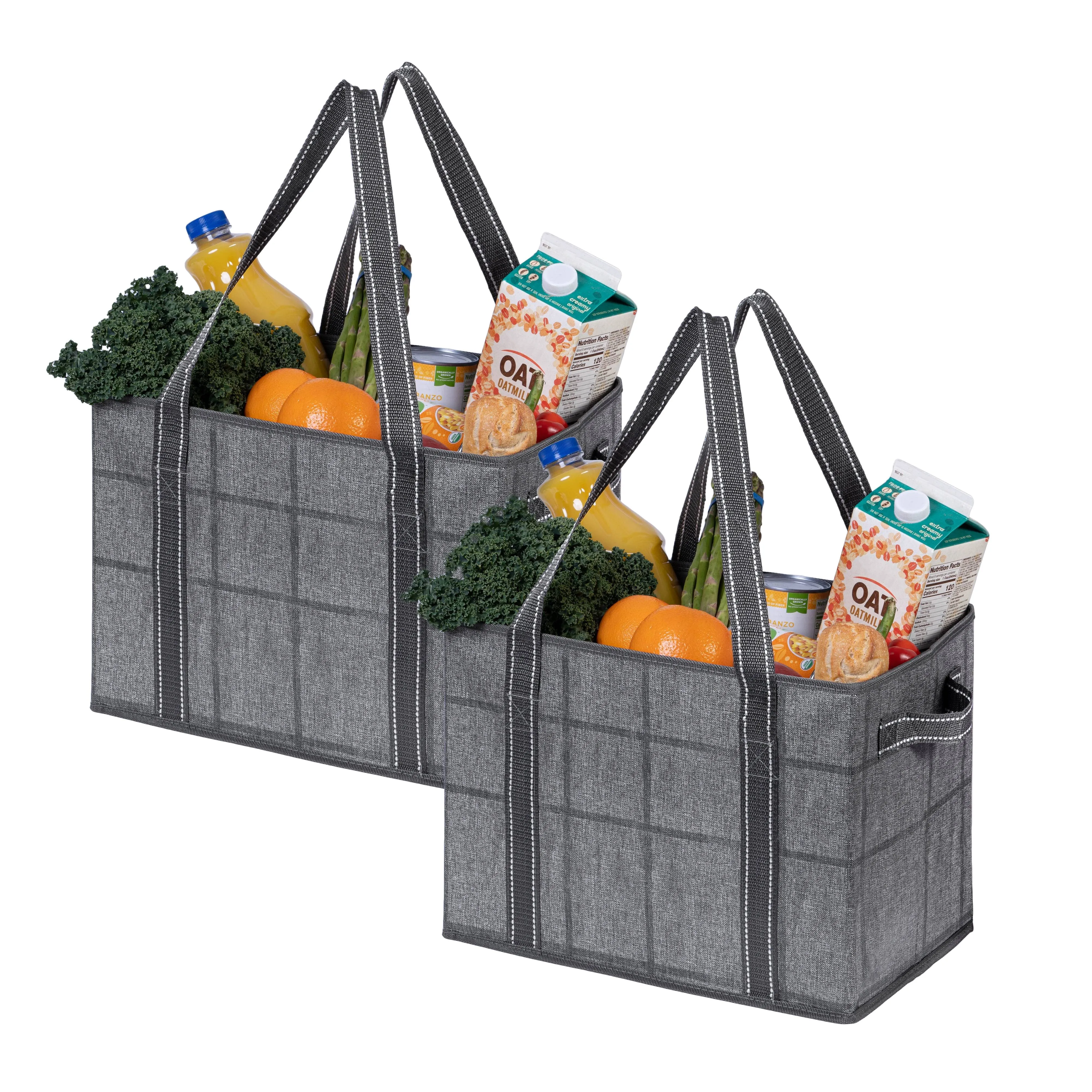 2 Pack Extra Large Reusable Grocery Bag, Quality, Shopping Cart Bag, Storage Box