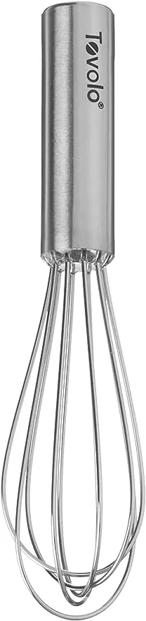 Stainless Steel Mini Whisk, 6" - Kitchen Mini Whisks for Cooking, Blending, Mixing, Stirring, Whipping & Beating - Whisking Tool as Mixer, Frother & Stirrer - Dishwasher Safe Whisker