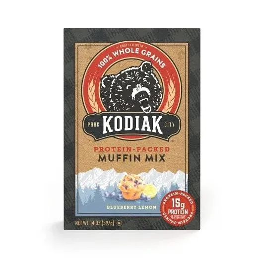 Kodiak Cakes Blueberry Lemon Muffin Mix 14 Ounce Size - 6 per Case.