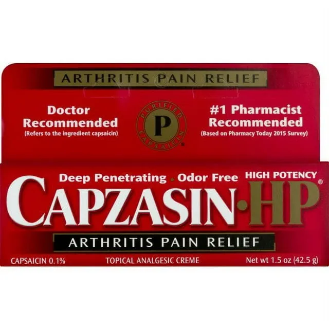 Capzasin-HP Arthritis Relief Topical Analgesic Cream 1.5-Ounce Tube Pack of 2