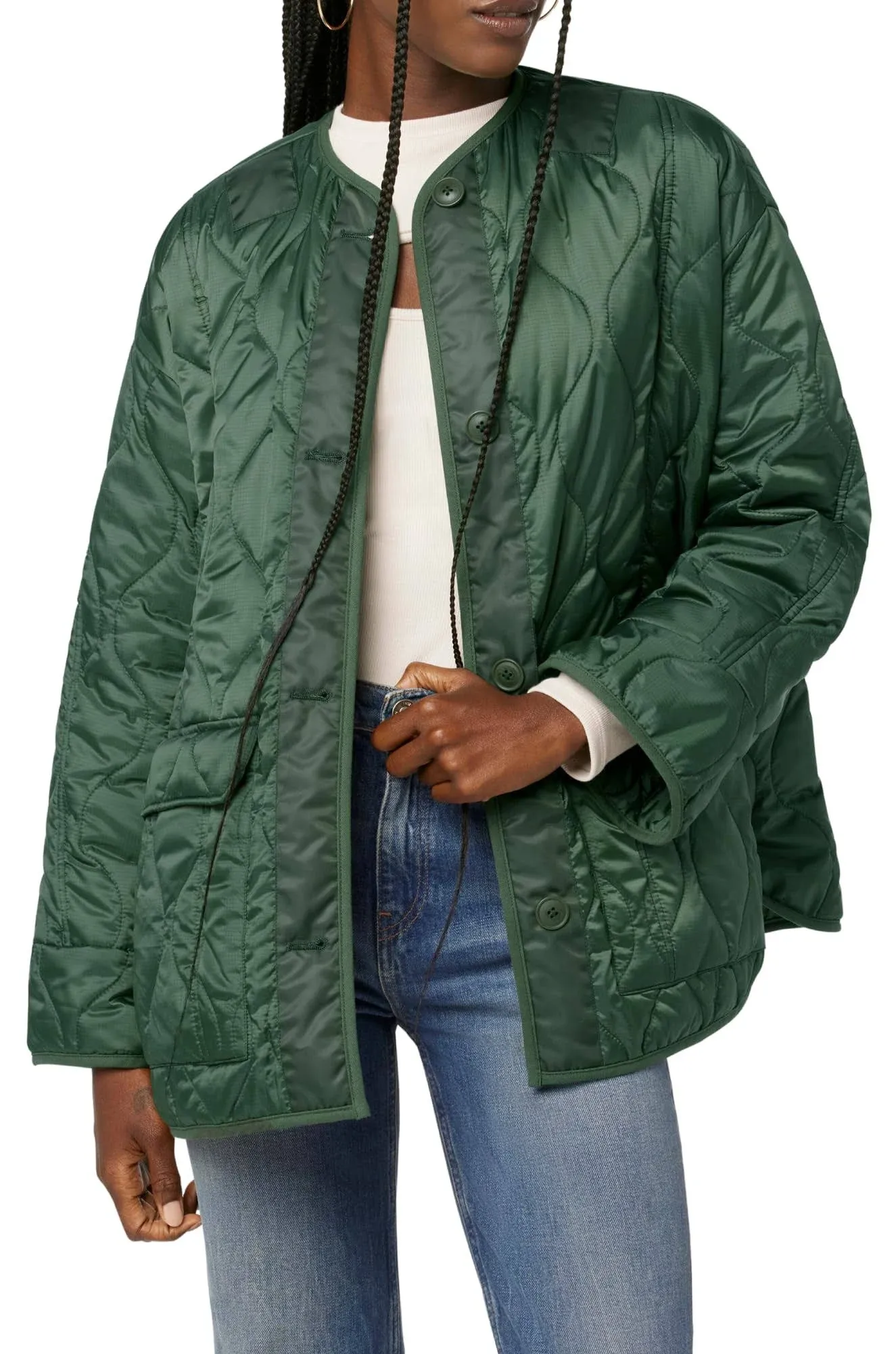 Hudson Jeans Oversized Quilted Liner Jacket