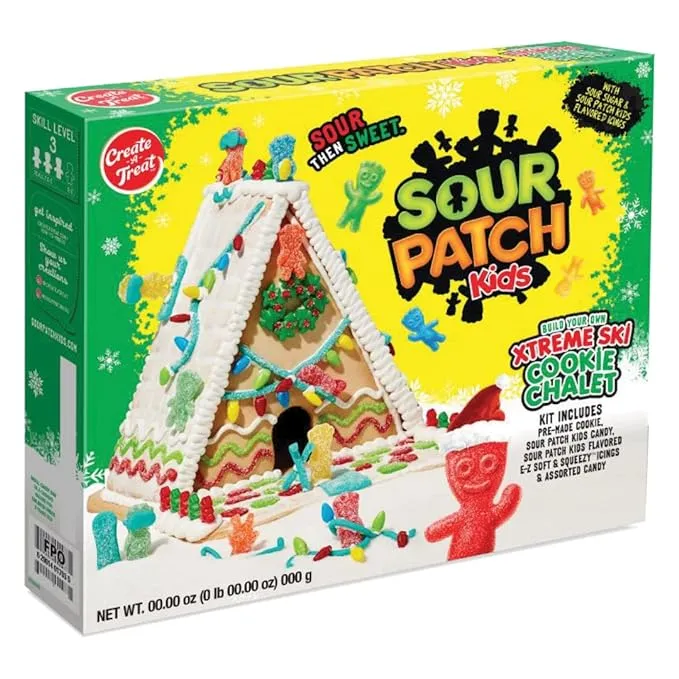 Sour Patch Kids Holiday Xtreme Ski Chalet Cookie Kit - 35.2oz