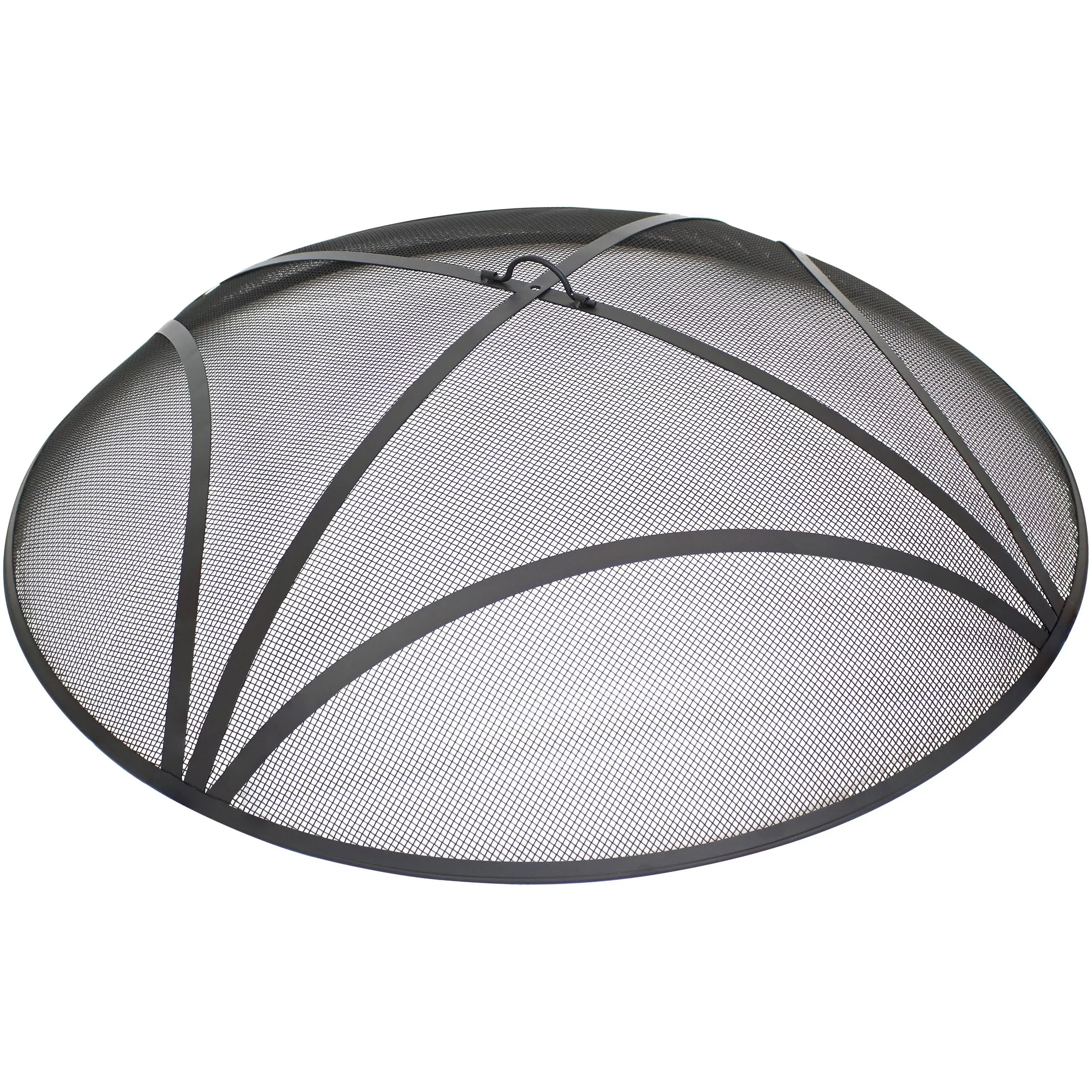 Sunnydaze Reinforced Steel Mesh Fire Pit Spark Screen - round Fire Pit Screen wi