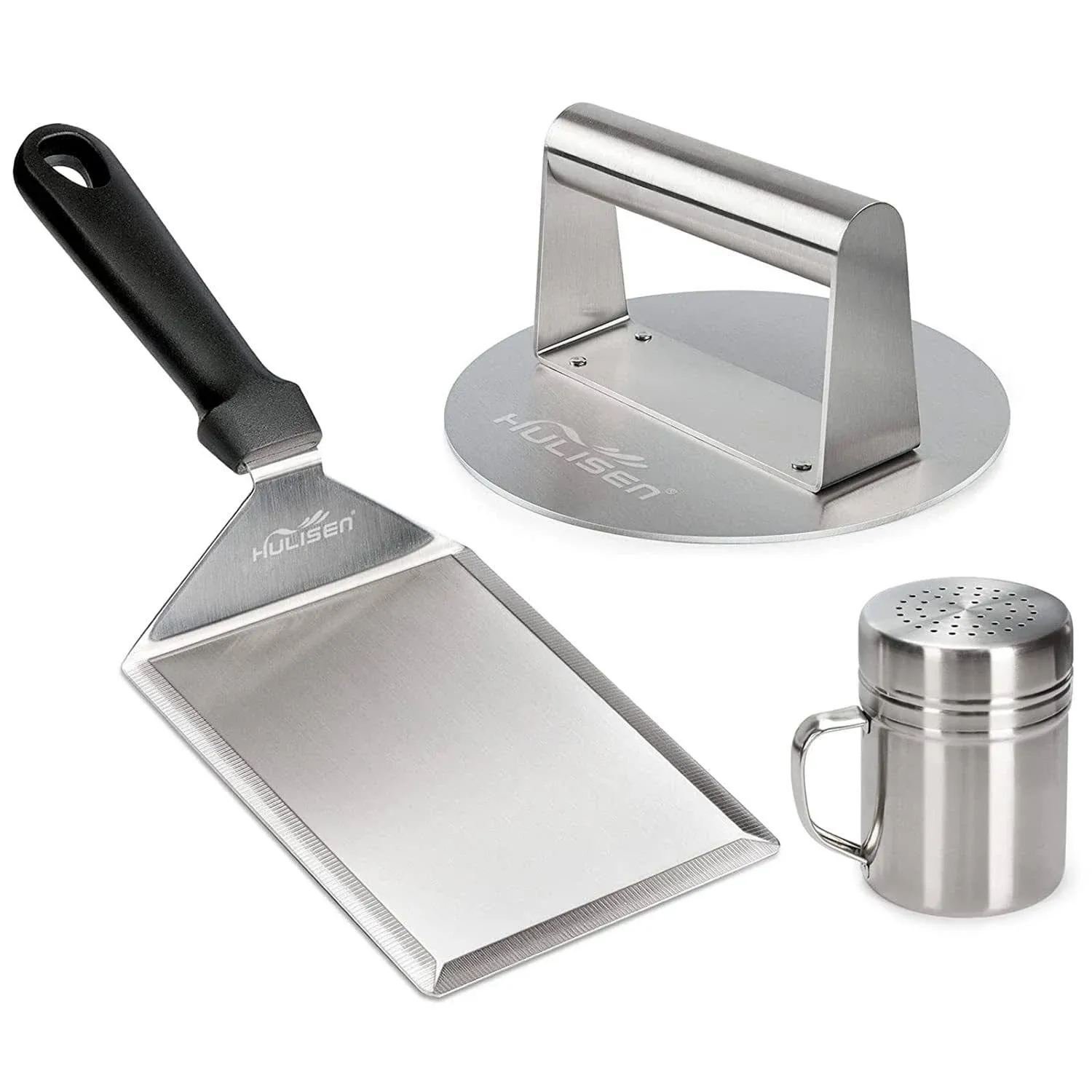 Smashed Burger Kit Stainless Steel Burger Press Grill Spatula and Spice Dredge