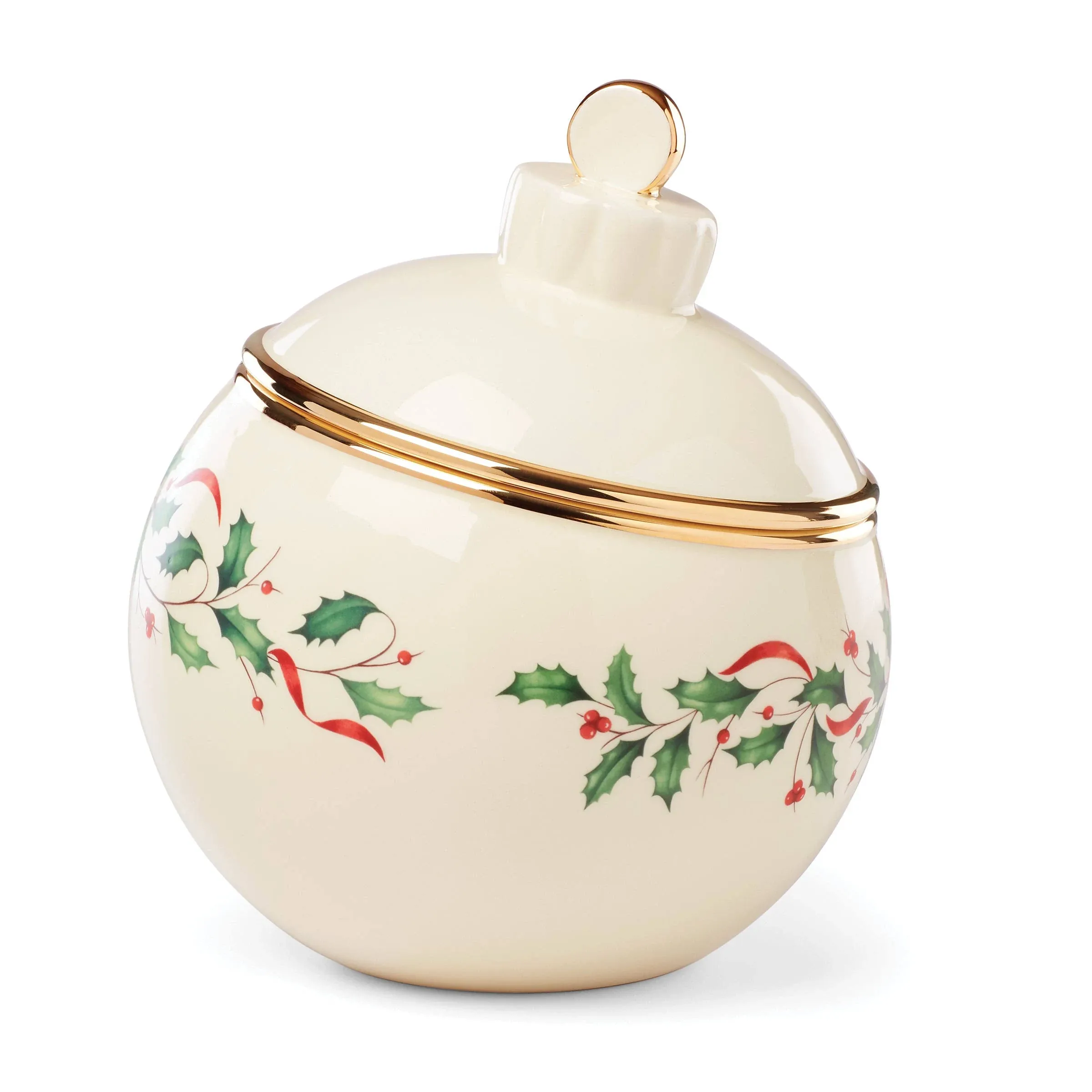 Lenox Holiday Pattern Christmas Ornament Figural Cookie Jar New with Sticker