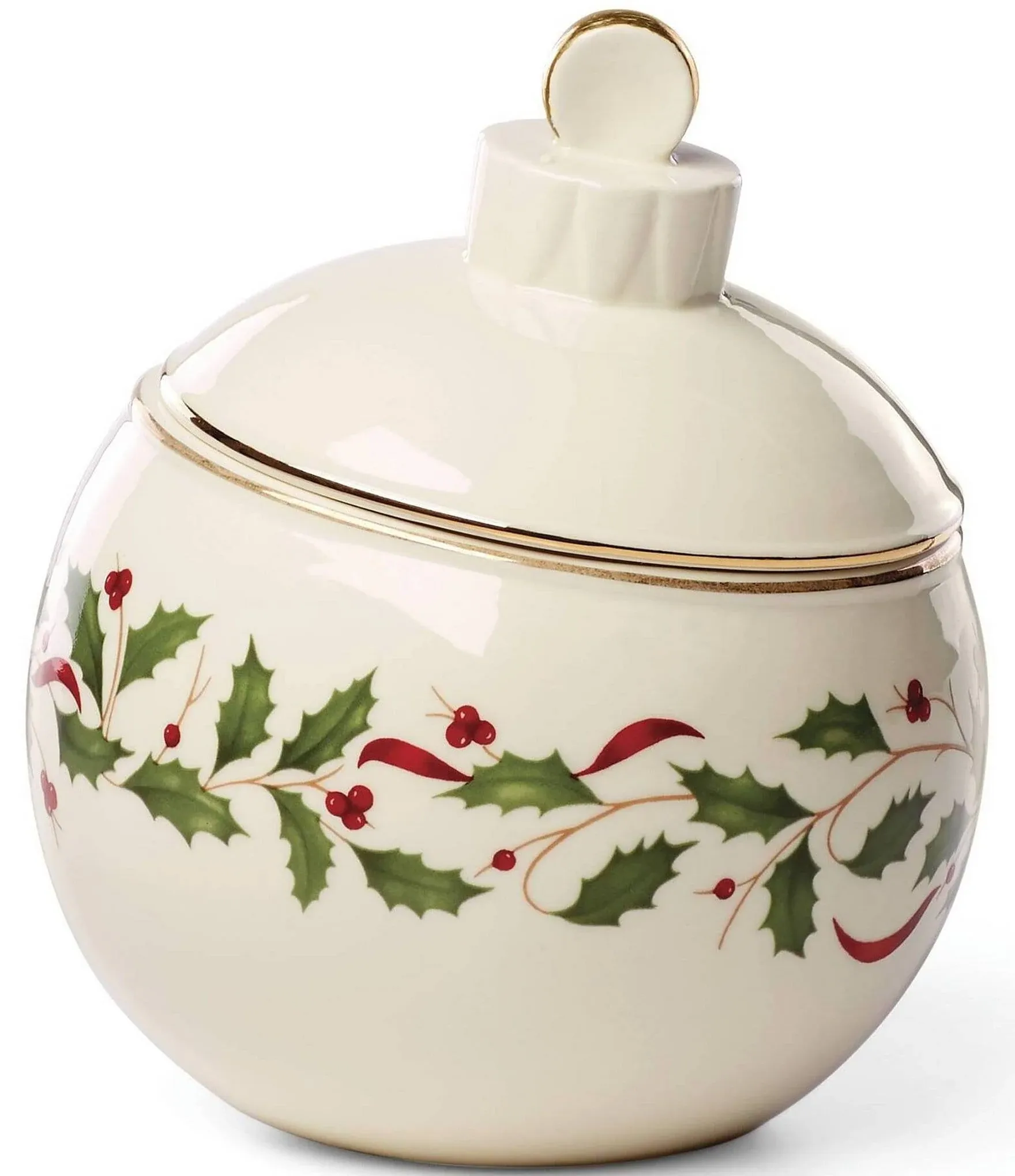 Lenox Holiday Ornament Figural Candy Jar