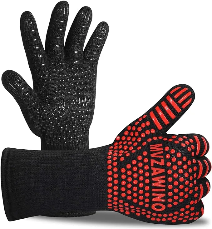 Premium BBQ Gloves, 1472°F Extreme Heat Resistant Oven Gloves